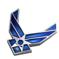 Air Force Chrome and Blue Metal Emblem Badge Novelty Car Decoration