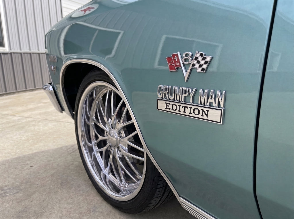 Grumpy Man Edition Chrome Emblem - Novelty Car Truck Boat Golf Cart Badge (Copy)