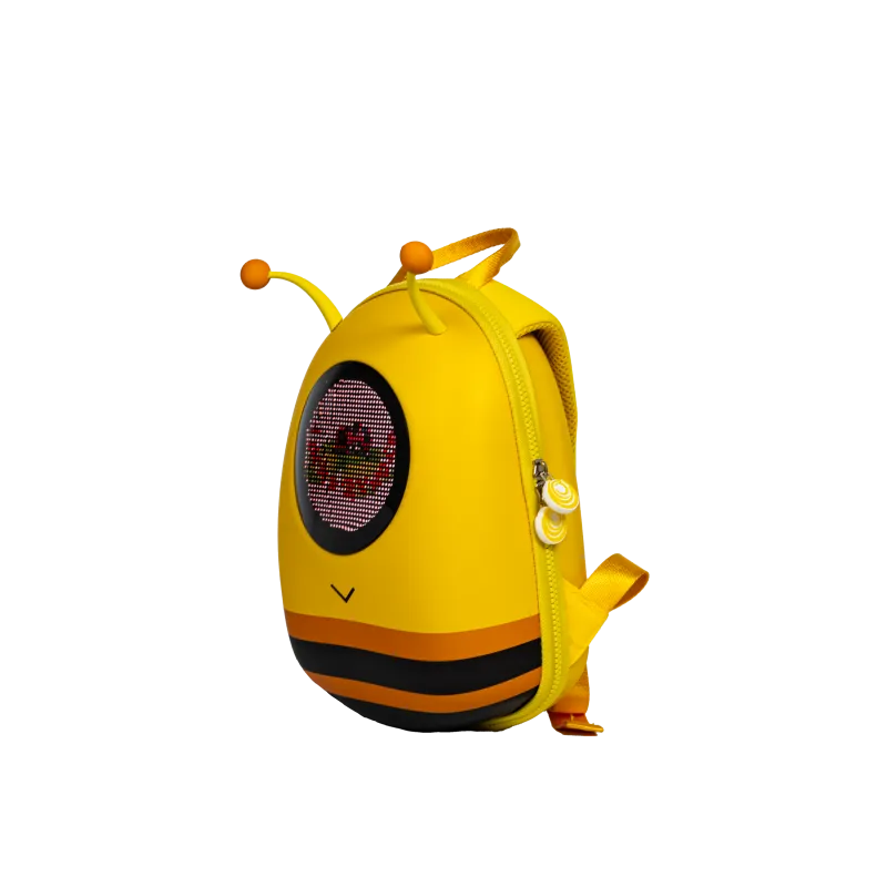 Girls Cute Bug Shaped LED Smart Display Backpack - Programmable Pixel Art Bag
