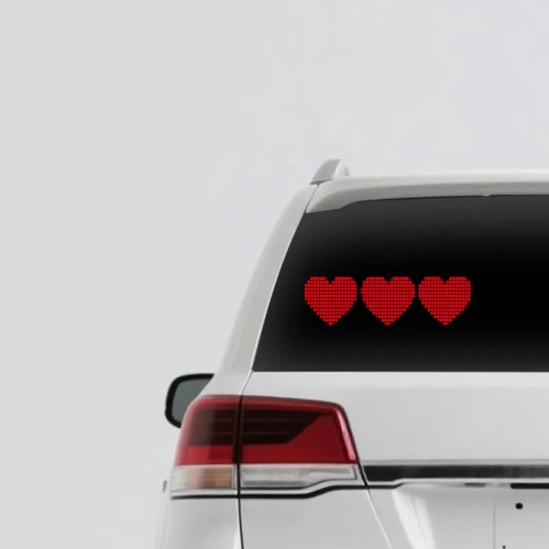 64 x 20 Pixel Programmable Flexible LED Matrix Display Sign Bluetooth Devil Eyes, Car Decor, Remote Control Stick on