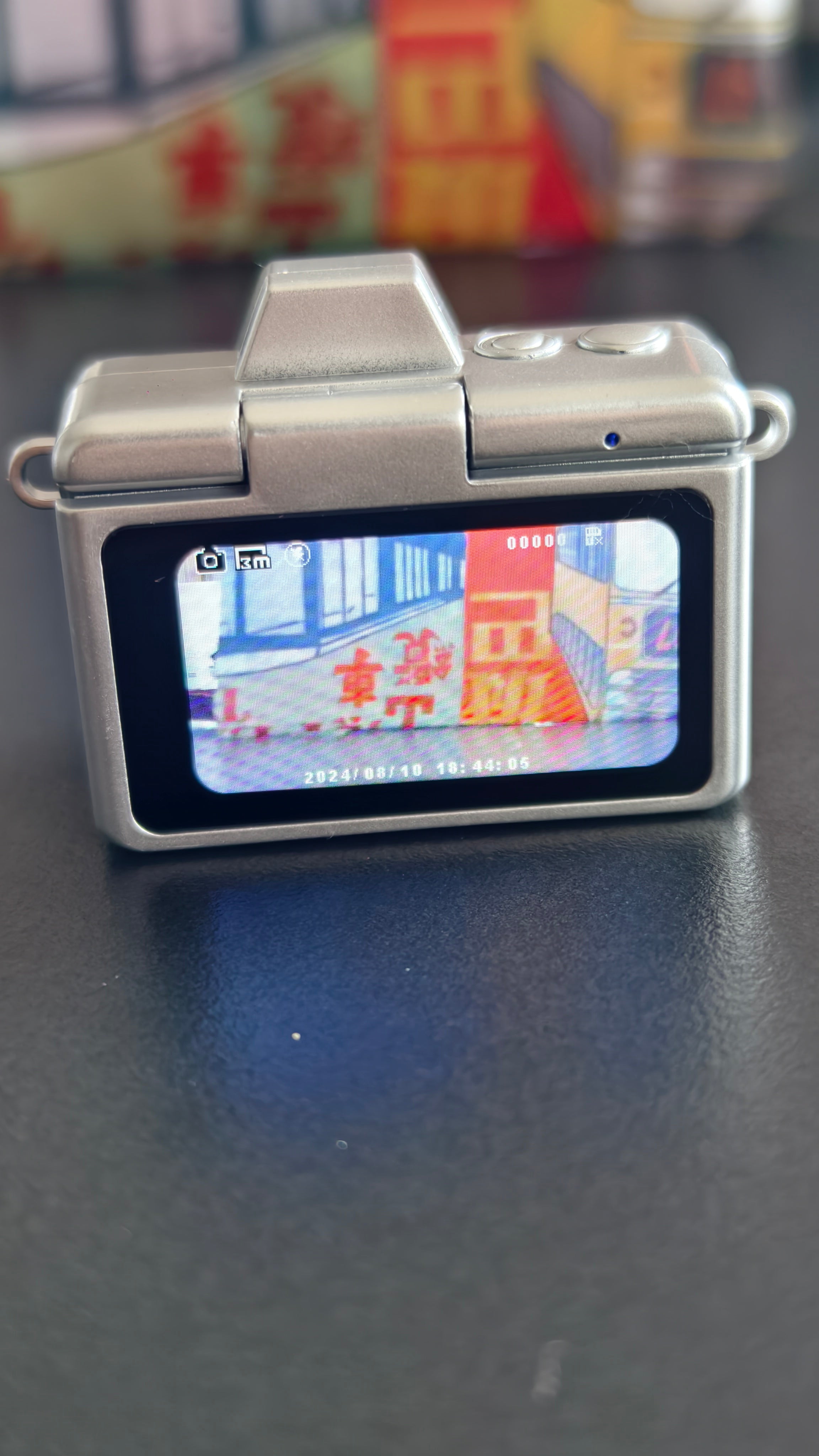 Mini Digital Selfie Camera with Flip Screen 1080P HD, Retro Keychain Camera