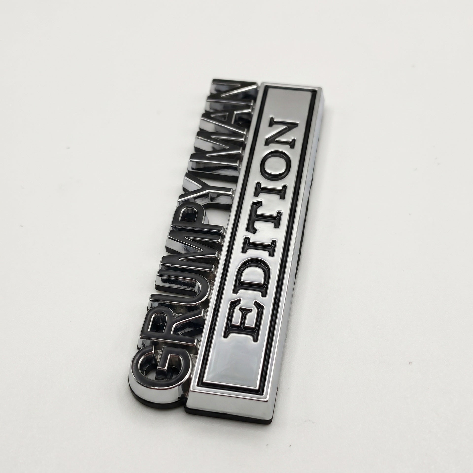 Grumpy Man Edition Chrome Emblem - Novelty Car Truck Boat Golf Cart Badge (Copy)