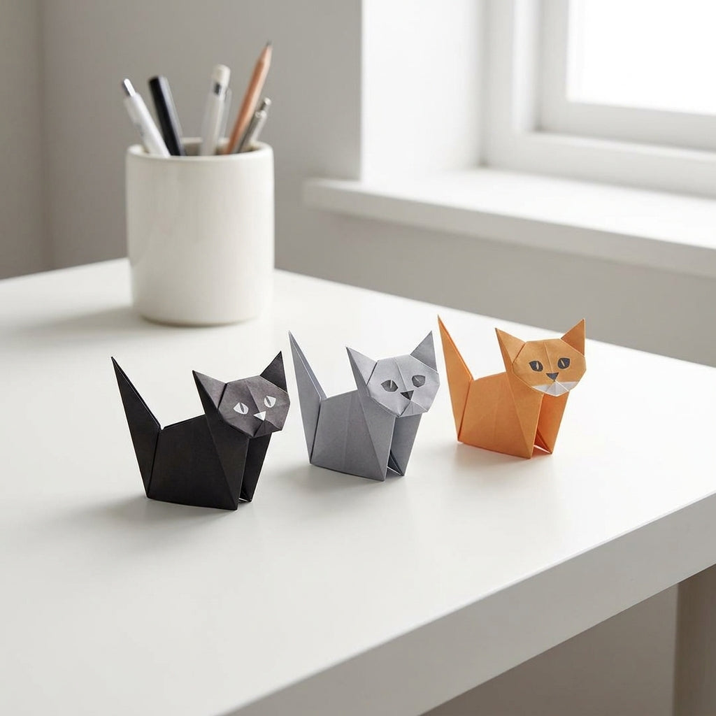 Set of 50 Origami Dogs or Cats- Fold Your Own Preprinted Paper Pet
