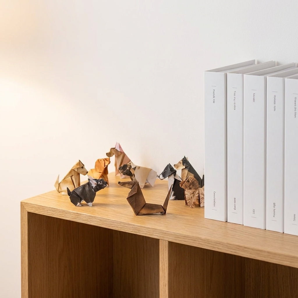 Set of 50 Origami Dogs or Cats- Fold Your Own Preprinted Paper Pet