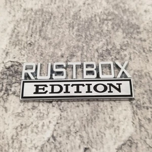 Rust Box Edition Custom Chrome Emblem - Novelty Car/Golf Cart Badge