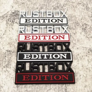 Rust Box Edition Custom Chrome Emblem - Novelty Car/Golf Cart Badge