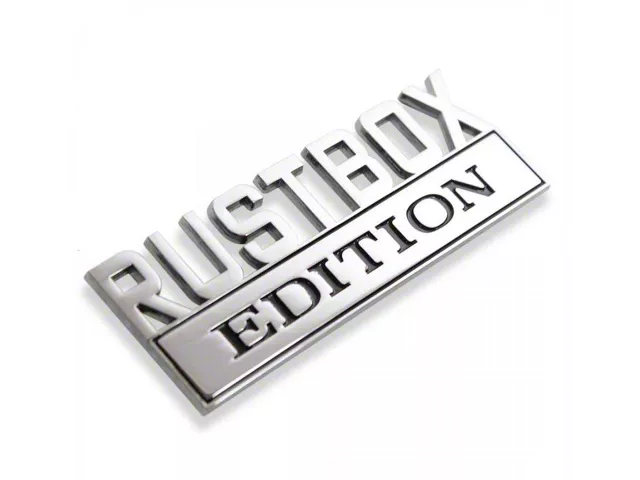 Rust Box Edition Custom Chrome Emblem - Novelty Car/Golf Cart Badge