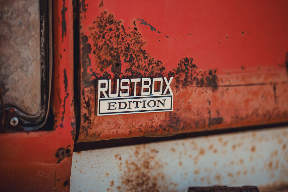 Rust Box Edition Custom Chrome Emblem - Novelty Car/Golf Cart Badge