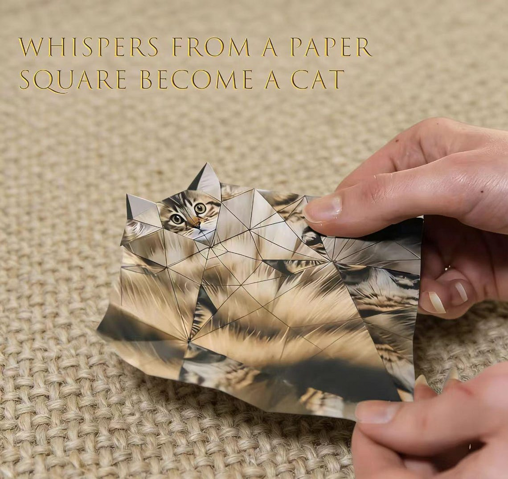 Set of 50 Origami Dogs or Cats- Fold Your Own Preprinted Paper Pet