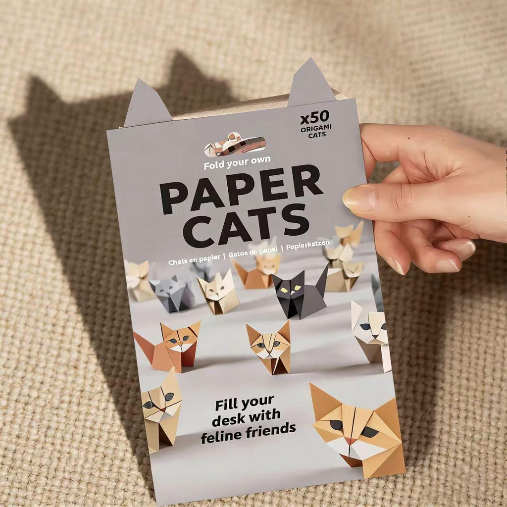 Set of 50 Origami Dogs or Cats- Fold Your Own Preprinted Paper Pet