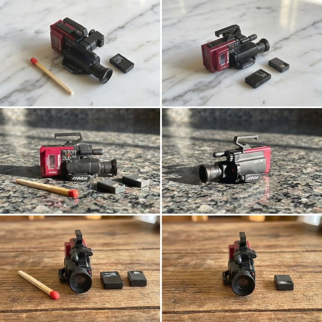 Dollhouse Camcorder Miniature JVC GRC-1 Retro VHS-C Video Camera Victor Classic