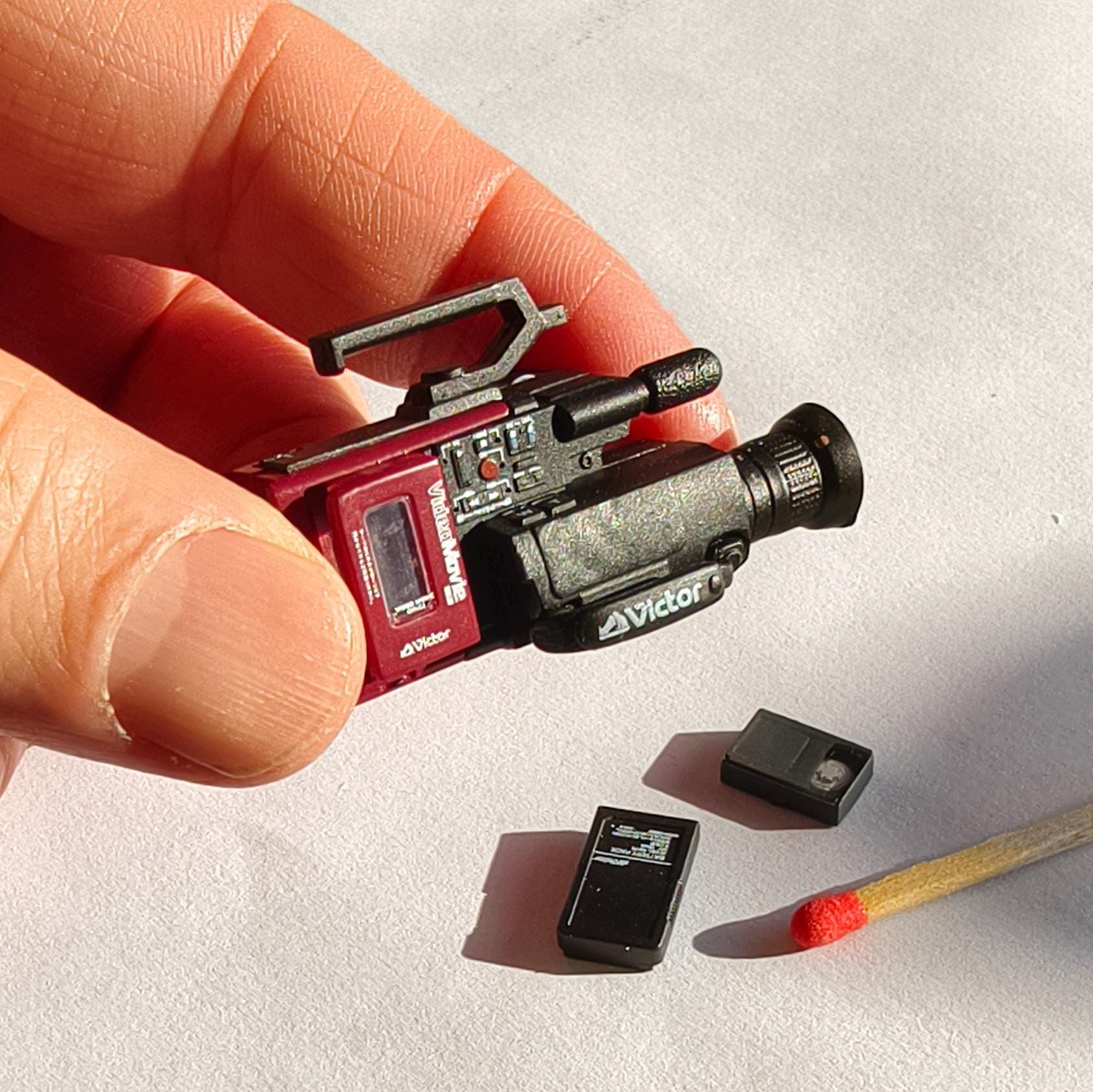 Dollhouse Camcorder Miniature JVC GRC-1 Retro VHS-C Video Camera Victor Classic
