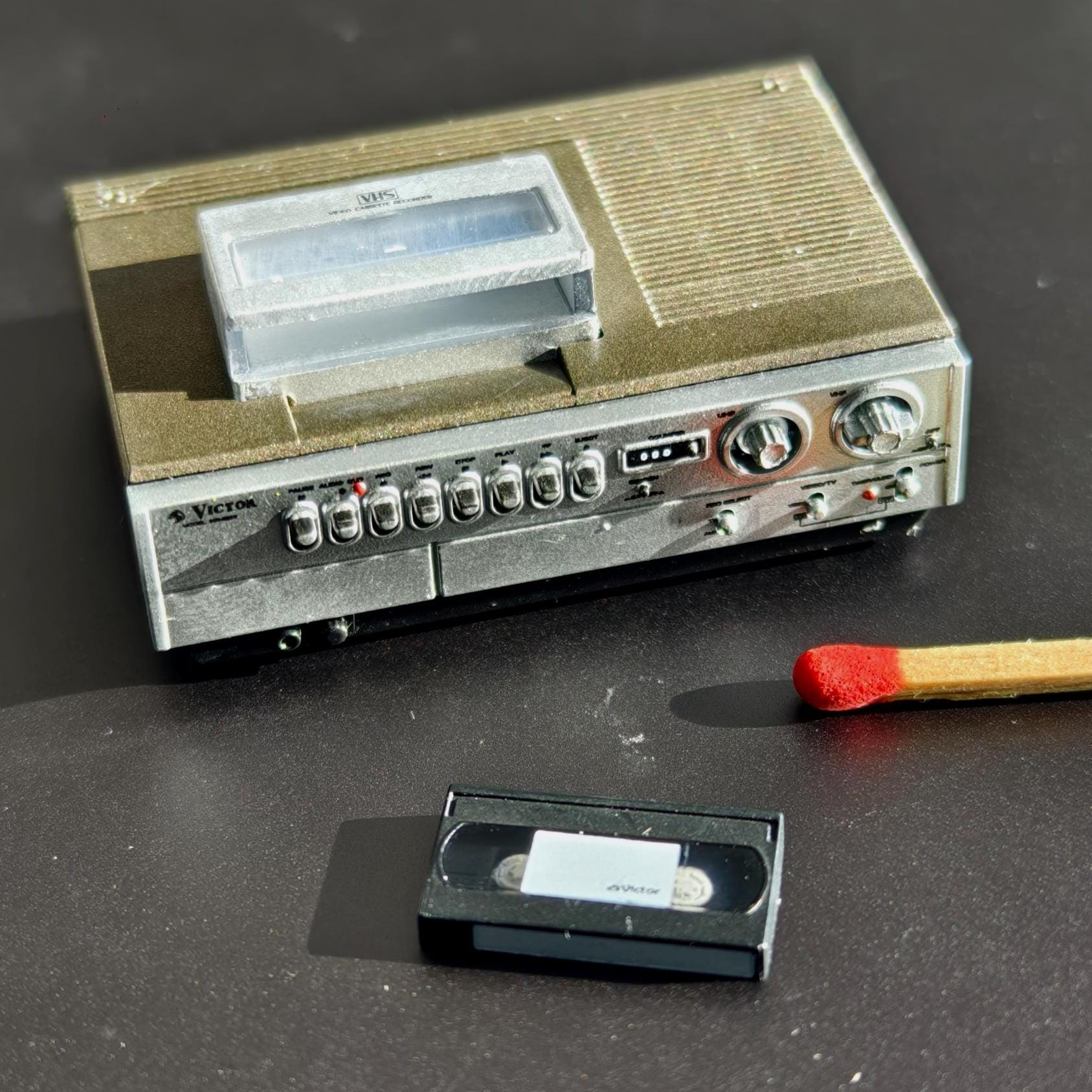 Miniature VHS VCR Retro Top Loading 80s JVC  Panasonic