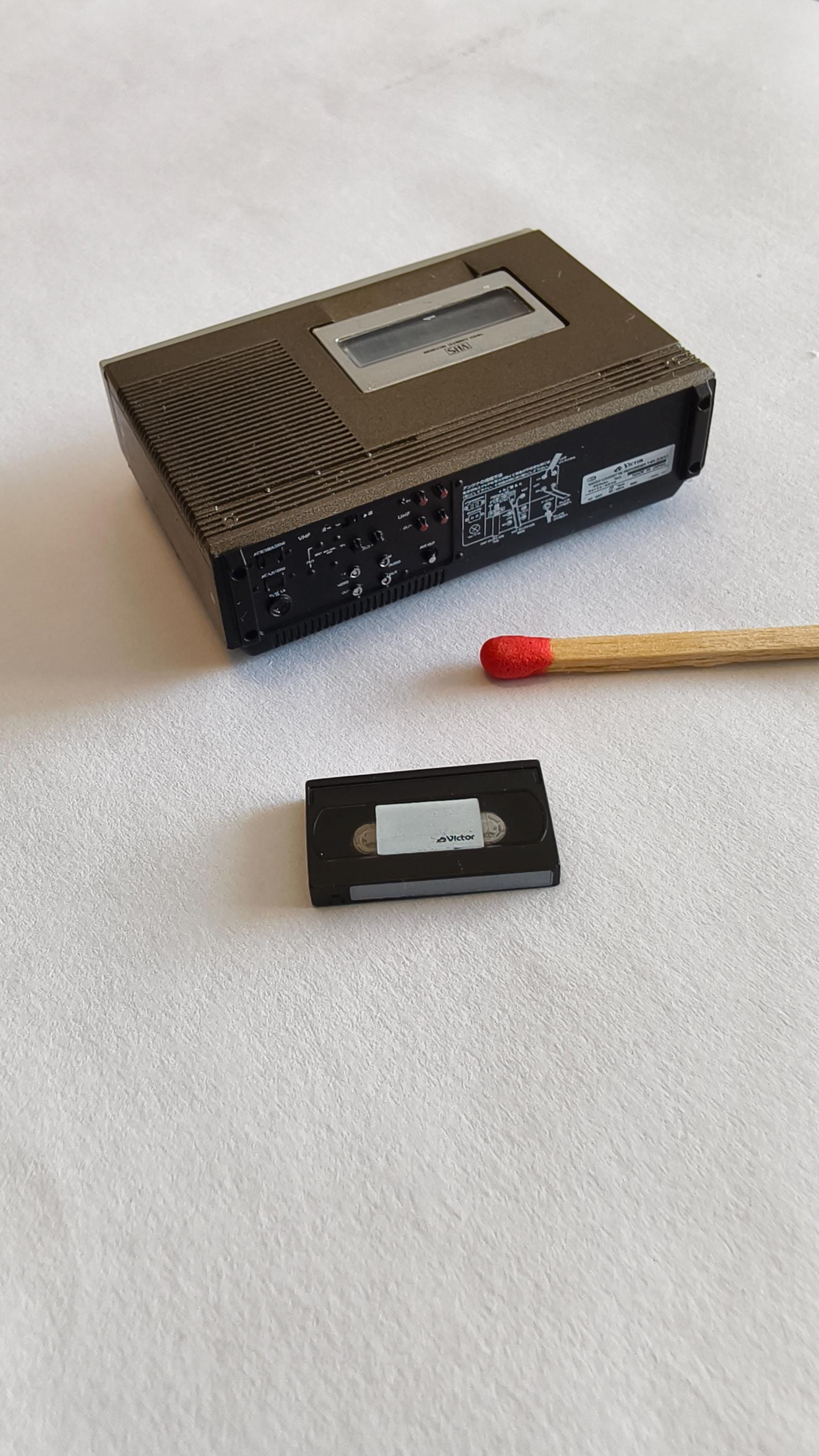 Miniature VHS VCR Retro Top Loading 80s JVC  Panasonic