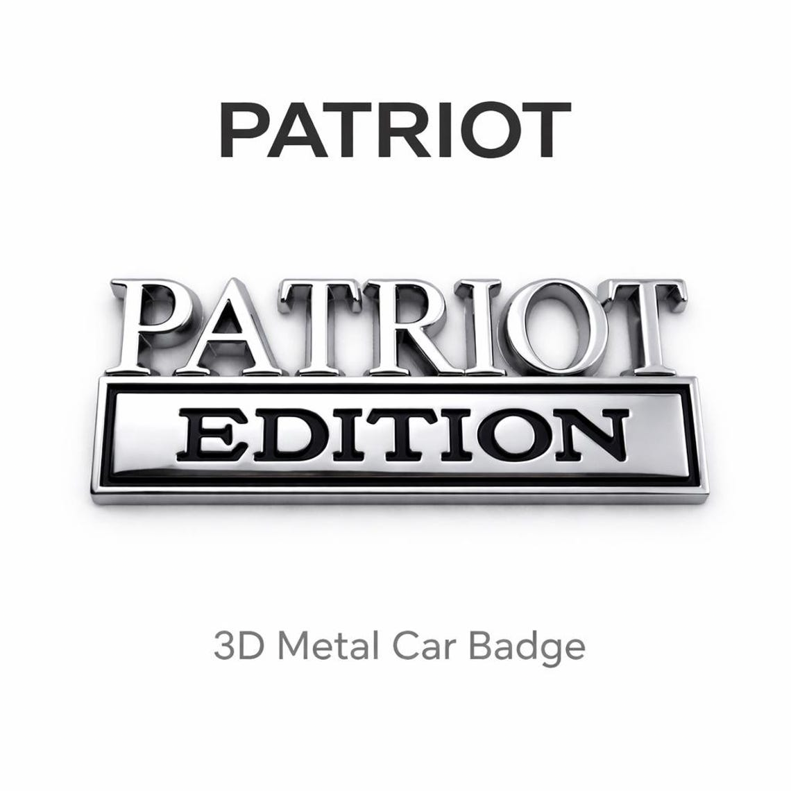 Patriot Edition Chrome Emblem - Novelty Car/Golf Cart Badge