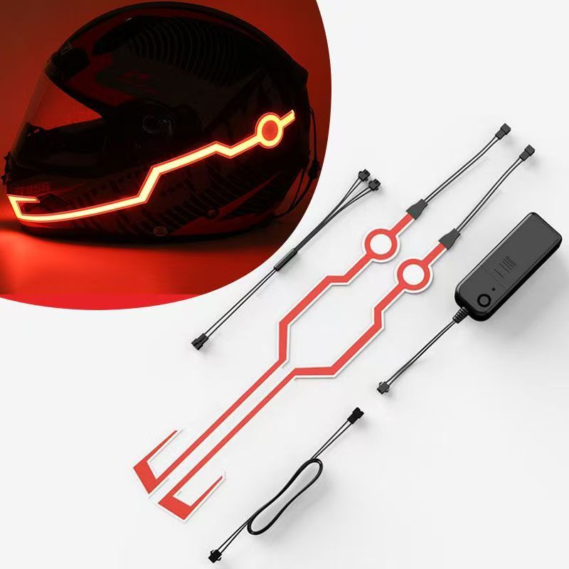 Universal EL Cold Light Strip Kit for Helmets, Vehicles, Costumes and Models– 4 Mode Waterproof Neon LED Safety Tape – 9 Colors