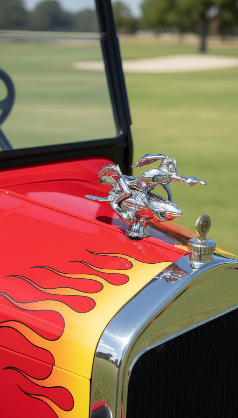 Wile E. Coyote &amp; Rocket Hood Ornament – Matte Silver Finish ACME Inspired Car Mascot – Custom Hot Rod, Rat Rod, Golf Cart, Boat, Truck Exterior Accessory