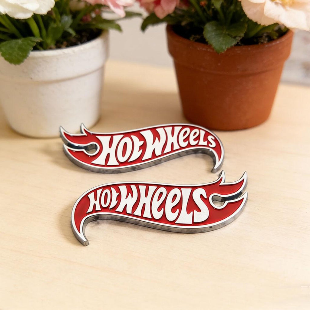 Hot Wheels Chrome Emblem  Novelty Car Golf Cart Badge