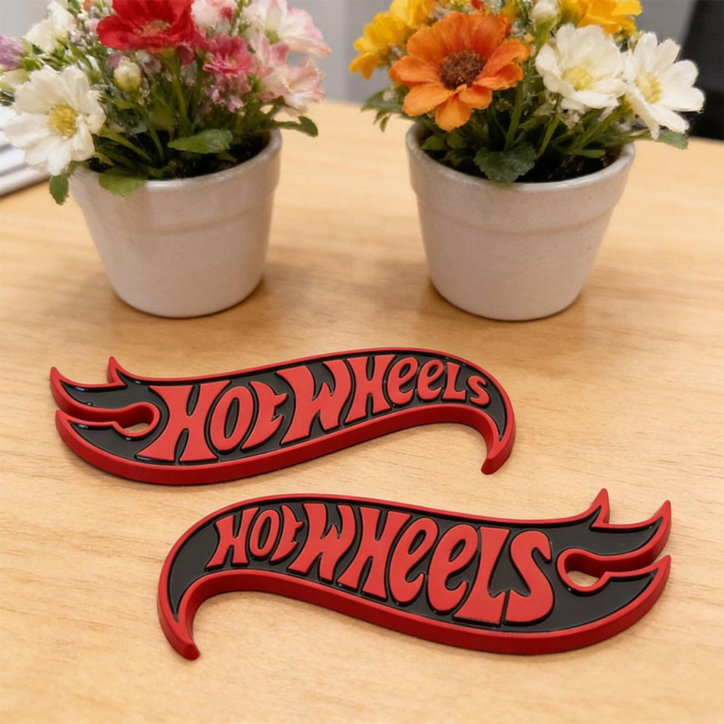 Hot Wheels Chrome Emblem  Novelty Car Golf Cart Badge
