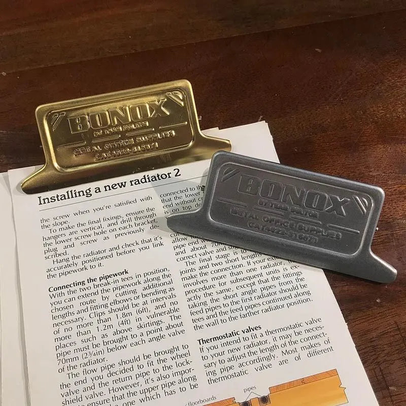 Retro Industrial Metal Clip Brass and Colors Vintage Industrial Document Clamp, Chip Bag-Clip