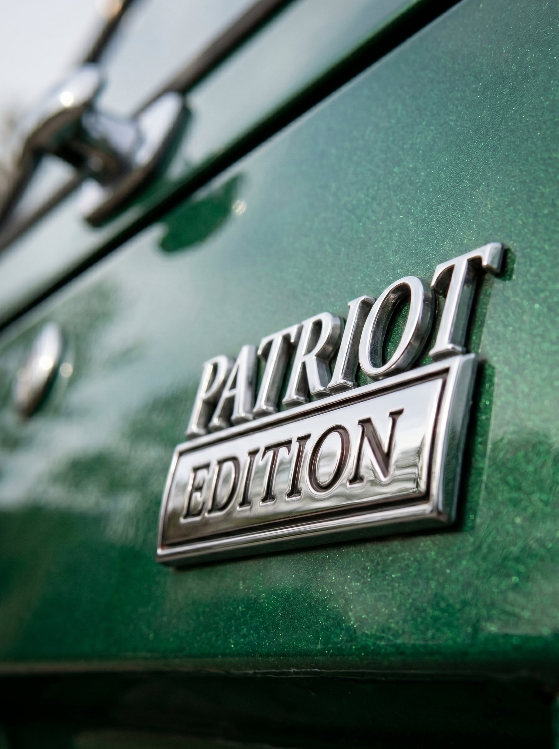 Patriot Edition Chrome Emblem - Novelty Car/Golf Cart Badge
