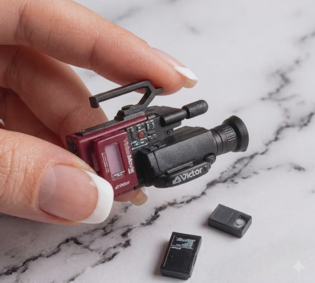 Dollhouse Camcorder Miniature JVC GRC-1 Retro VHS-C Video Camera Victor Classic