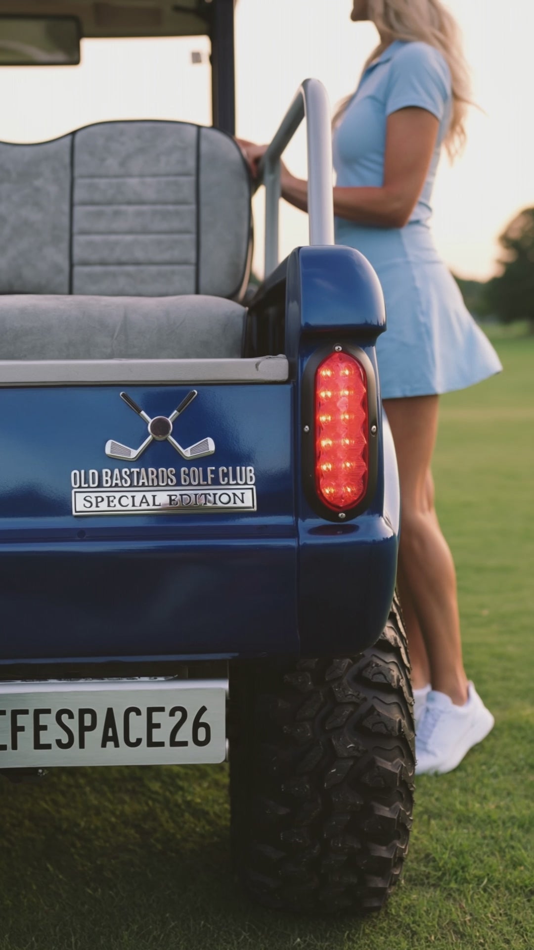 Old Bastards Golf Club Special Edition Chrome Emblem - Novelty Car/Golf Cart Badge