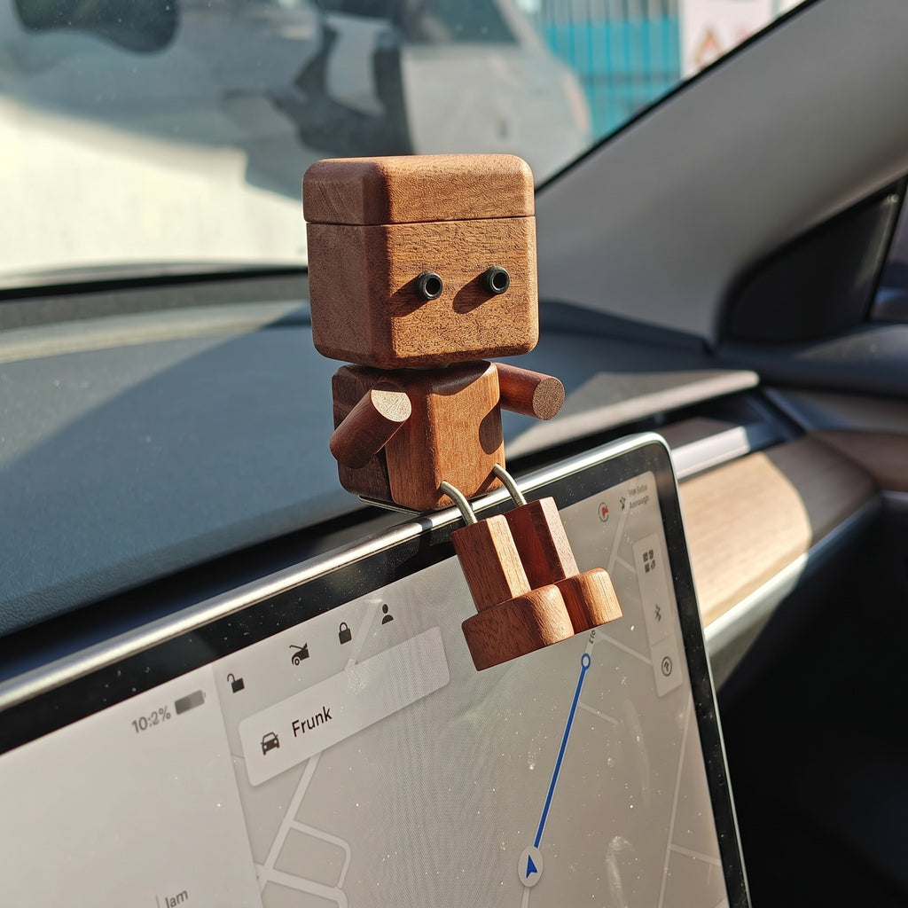 Handcrafted Wooden Robot: Your Miniature Wooden Sidekick and Aroma Diffuser