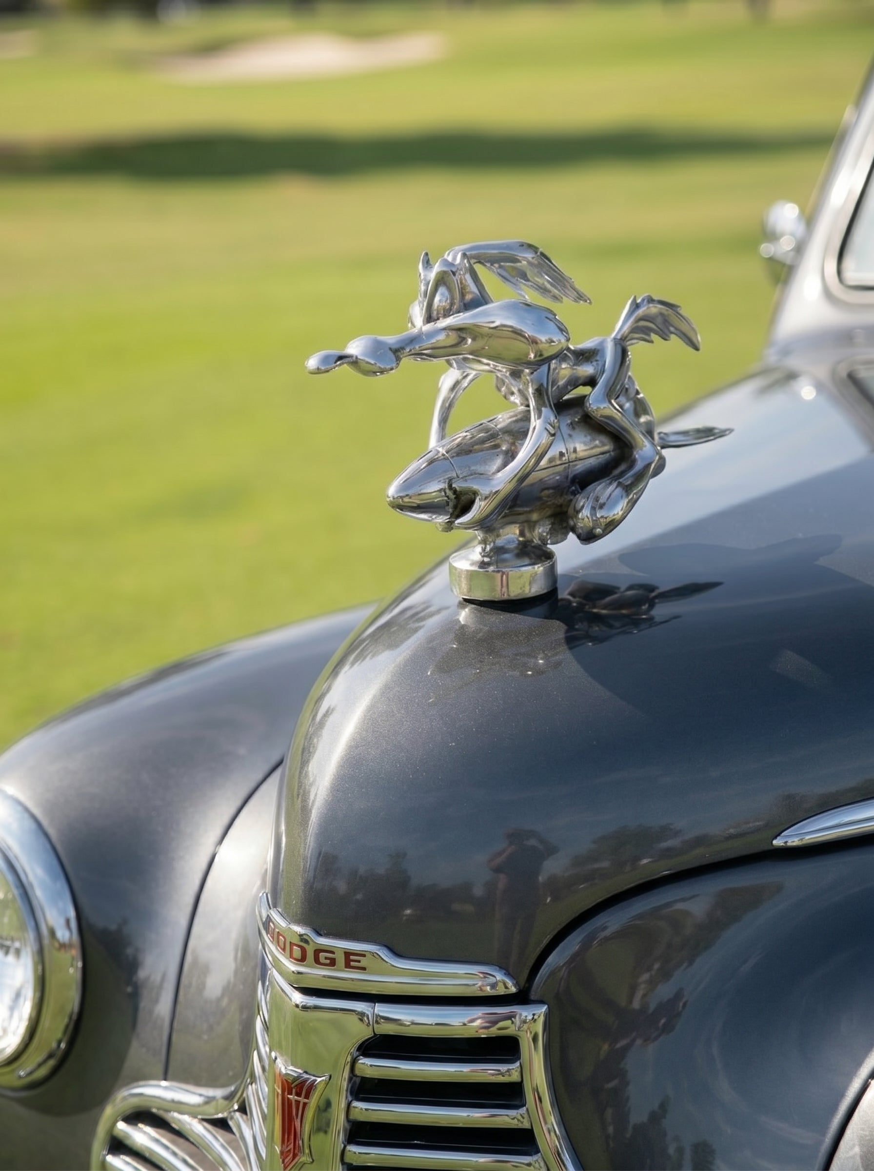 Wile E. Coyote Rocket Hood Ornament – Matte Silver Finish Looney Toons -ACME Inspired Car Mascot – Custom Hot Rod, Rat Rod, Golf Cart, Boat, Truck Exterior Accessory